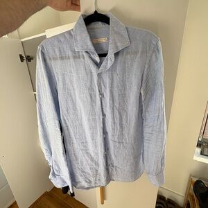 Men's Light Blue Casual Button Down Shirt